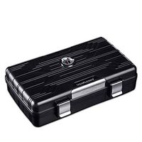 Travel Cigar Humidor, Business Portable Double Tray Environmental Humidifier Cigar Cabinet, Can Accommodate 10 Cigars