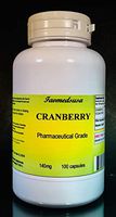 Cranberry 140mg, Urinary Tract. Made in USA - 100 Capsules