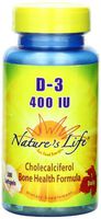 Nature's Life D-3 Softgels, Cholecalciferol, 400 IU, 200 Count