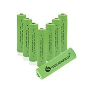 GEILIENERGY AA Size Nicd AA 600mah 1.2V Rechargeable Battery for Solar Light Solar Lamp Green Color (Pack of 8)