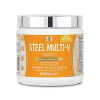 SteelFit Steel Multi-V - Multivitamin and Multimineral Powder - High Potency Daily Formula - Antioxidants - Metabolism Support - No Artificial Dyes - Vegan - 45 Servings (Spiced Apple Cider)