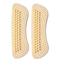 Premium Heel Grips Liner Cushions Inserts (1 Pairs) 4D Heel Pads, Self-Adhesive Silicone Shoe Insoles Foot Care Protector, Prevent Heel Rubbing, Blisters, Slipping Out