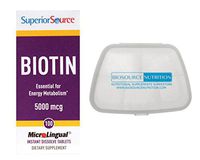 Biosource Nutrition Pocket Pill Pack in Bundle with Superior Source Biotin 5000 mcg 100 MicroLingual Tablets