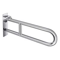 METTE 23.6-inch Stainless Toilet Rails, Handicap Grab Bars for Elderly, Foldable Stainless Steel Bathroom Arms Handicapped Assist Medical Accessories, Easy to Install