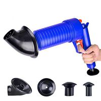 Sweetichic Toilet Plunger Air Drain Blaster Air Powered Plunger Gun Pressure Pump Cleaner Drain Clog Remover High Pressure Plunger Opener for Bath Toilets Bathroom Shower Kitchen Clogged Pipe Bathtub