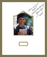 16x20 White & Light Tan Signature Double Picture Mat, Decorative Opening (Peak)