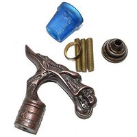 Nautical World Antique STYLESOLID ALUMINUMDRAGON Head Handle Wooden Cane Walking Stick