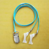 BTE Hearing Aids Safty Clips w/Protective Sleeve & Metal Clip (Blue) (S (Suitable for Models Using A13 Battery))