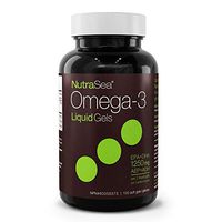 NutraSea Omega 3 Fish Oil Supplement Liquid Burpless Fish Oil Soft Gels, Fresh Mint, 100 Count
