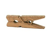 LWR CRAFTS Wooden Mini Clothespins 100 Per Pack 1" 2.5cm (Golden)