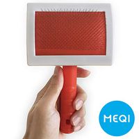 MeQi Fur Brush, Cleaning Brush for Rug, Sheepskin Fur Rug, Coats (Red - L)