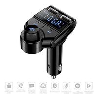 MOREFINE Wireless in-Car Bluetooth FM Transmitter for Car Charger USB Radio AUX Adapter Car Kit MP3 Player Music Receiver Speaker Supports Micro SD/TF Card Mic. A2DP for All Smartphones Gift