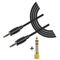 Vistric 50-Feet, 3.5mm Male to 3.5mm Male Stereo Audio Cable + 6.35mm (1/4") Male to 3.5mm Female Adapter