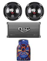 2 BOSS P106DVC 10" 4200W Car Subwoofers Subs + 1600W 2-Ch Amp + 4 Gauge Amp Kit