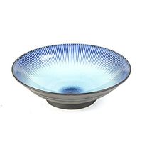 9.5"D Coup Shallow Ceramic Bowl (Blue)