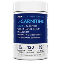 RSP L-Carnitine 500 mg - Stimulant Free L Carnitine, Weight Loss Supplement & Fat Burner for Men & Women, Amino Acid Workout Diet Pills, 120 Caps (Packaging May Vary)