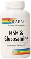 Solaray MSM and Glucosamine Capsules, 180 Count