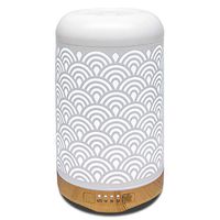 250ml Metal Aromatherapy Ultrasonic Cool Mist Aroma Essential Oil Diffuser, Whisper Quiet Humidifier with Waterless Auto Shut-Off Protection and 7-Color Changed LED for Home Office SPA(Clouds)