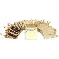 20 Gold Tote Bags Metallic Shopping Gift Display 3.5"