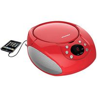 SYLVANIA SRCD261-B-RED Portable CD Players with AM/FM Radio (Red)