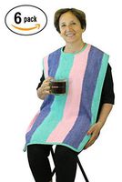 Adult Bib with Velcro Closure - Long Length - 6 Pack (Bay Stripe)