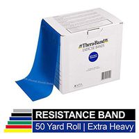 TheraBand Resistance Bands, 50 Yard Roll Professional Latex Elastic Band For Upper & Lower Body & Core Exercise, Physical Therapy, Pilates, Home Workout, Rehab, Blue, Extra Heavy, Intermediate Level 2