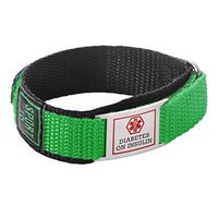 linnalove Green Sport Diabetes Bracelets for Women and Men Waterproof Medical Bracelet Engraving Diabetes ON Insulin-8.5"