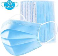 50 Pcs Disposable Filter 3 Ply Earloop Medical Anti Dust
