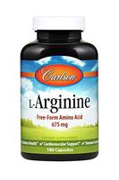 Carlson - L-Arginine, 675 mg, Promotes Healthy Circulatory & Cardiovascular System, 180 Capsules