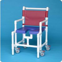 Elite Midsize Shower Chair with 375 Lb. Capacity - SC8200MSGSWM - Gray Seat - White Mesh Backrest