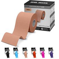 SB SOX Kinesiology Tape (16ft Uncut Roll) – Best Latex Free, Water Resistant Treatment for Muscles & Joints – Let Our Free Illustrative How-to-Use Guide Help You – Ideal for Any Activity (Nude)