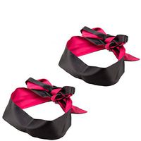 Satin Blindfold Soft Eye Mask Band Blinder Comfortable Sleep Masks,Soft Eye Mask for Sleep (2Pcs)