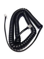 The VoIP Lounge Replacement 12 Ft Black Handset Curly Cord for Yealink SIP Phone T40P T41P T32G T38G T40G T42G T46G T48G T41S T42S T46S T48S T52S T54S
