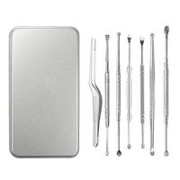 Stainless Steel Ear Pick, ONEVER Ear Cleaning Tool Set Earwax Removal with Storage Box and Cleaning Brush
