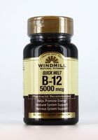 Windmill Quick Melt Vitamin B-12 5000 MCG Dietary Supplement, 60 Count (1)