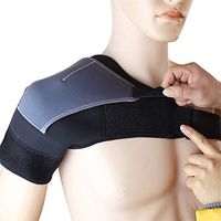 Shoulder Support,iWEingHo&21 Adjustable Dislocation Pain Injury Arthritis Shoulder Support Strap Sports Pad - Grey + Black Right#