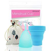 SPEQUIX Hygiene Silicone Menstrual Cup Set Portable Reusable Soft Comfort Fit (1 Pc Pink Menstrual + 1 Pc Sterilized Cup) -Wear for 12 Hours (Large)