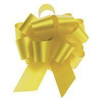 Gift Wrap Bows Yellow Flora-Satin Pull Bows 4" Case of 50