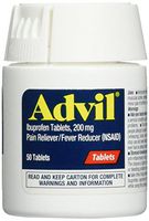 Advil Tablets, 200 mg, 50 Coated Tablets, Boxes (Pack of 2)