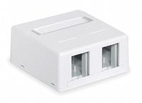 Hubbell ISB2W iSTATION Surface Mount Housing, 2 Port, White