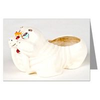 Vintage Kitsch Walrus Ceramic Collectibles Notecard Set