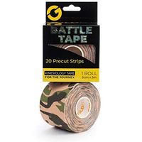 Gold BJJ Precut Kinesiology Tape - Waterproof 20 Strip Roll for Brazilian Jiu Jitsu, Judo Wrestling, Mixed Martial Arts - Reduce Knee, Back, Neck, Elbow & Shoulder Pain (Camo, 1 Roll)