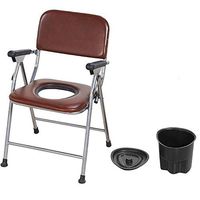 Hmwxbs Commode Chair, Toilet Folding Elderly Pregnant Woman Seat Anti-Slip Rugged and Durable Bath Shower Stool Anti-Slip Handrails Handicapped Person Potty Chair
