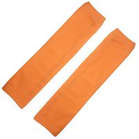COMOK UV Protection Cooling Arm Sleeves Men Women Sunblock Cooler Protective Sports Running Golf Cycling Basketball Driving Fishing Long Arm Cover Sleeves,Performance Stretch & Moisture Wicking,Orange