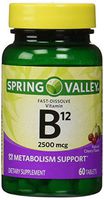 Spring Valley - Vitamin B-12 2500 mcg, Sublingual, 60 Microlozenges