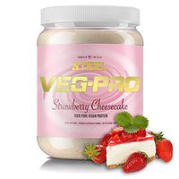 Steel Supplements Veg-PRO Vegetable Pea Protein Isolate Powder Supplement Natural Organic Vegan 1.5 Pounds (Strawberry Cheesecake)