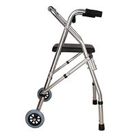 2 Wheel Walker Rollator Medical Rolling Folding Elderly Walker with Seat - Mobility Aid for Adult, Senior and Handicapped Max 150kg(330 lbs)