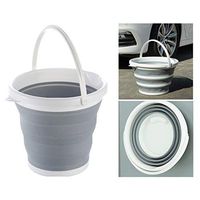 RICH-Po Folding Silicone Bucket Outdoor Collapsible Barrel Fishing Foldable Pail Storage for Household Car Care,Cleaning,Washing,Space organizes,Kitchen,Bathroom