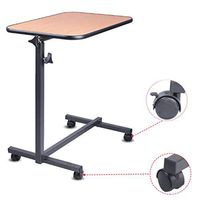 CX Overbed Table Hospital Bed Table - Swivel Wheel Rolling Tray - Adjustable Over Bedside Home Desk - Laptop, Reading, Eating Breakfast Cart Stand - Elderly, Senior Patient Aid