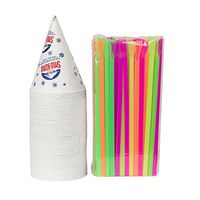 Cups and Straws (50 Cups & 50 Straws)